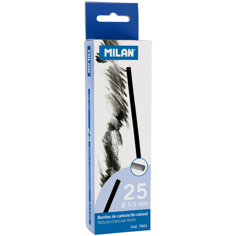 CARBONCILLO Ø 3-5MM CJ.25u. MILAN
