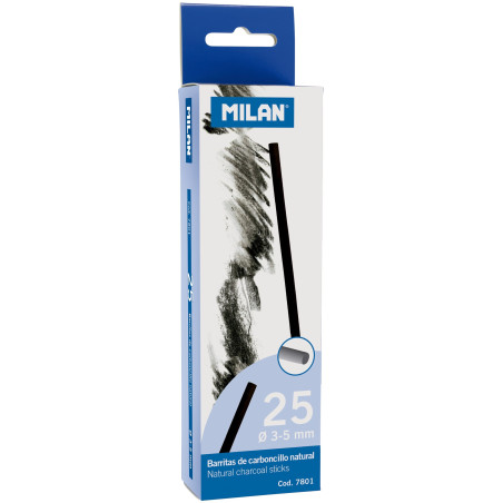 CARBONCILLO Ø 3-5MM CJ.25u. MILAN
