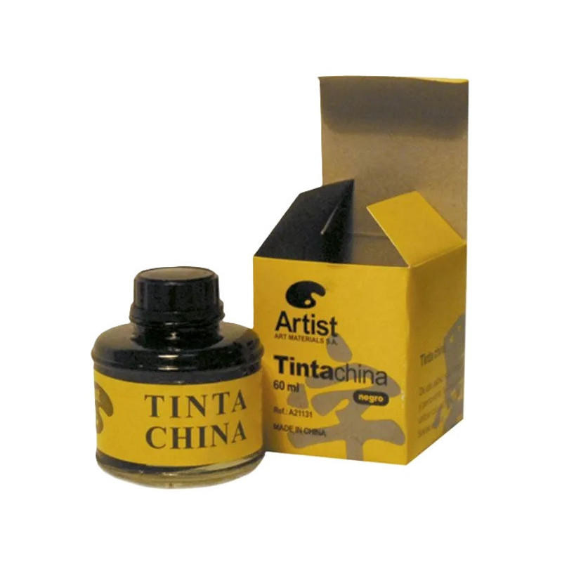 TINTA CHINA NEGRA FRASCO DE CRISTAL 60 ML ARTIST
