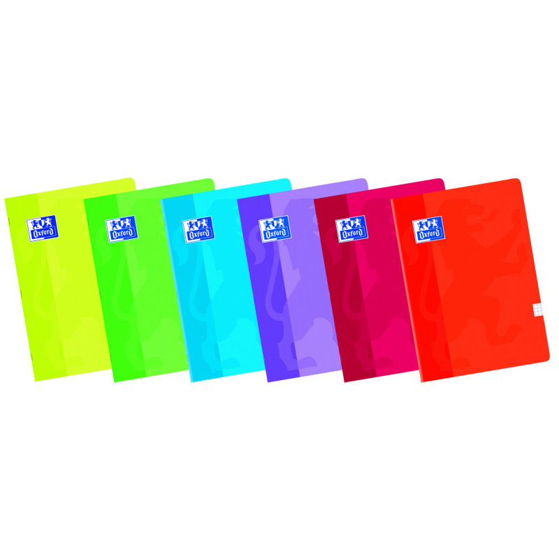 LIBRETA A5 48HJ 90G CUADRO 5MM T/BLANDA MRG 6C SURTIDOS OXFORD