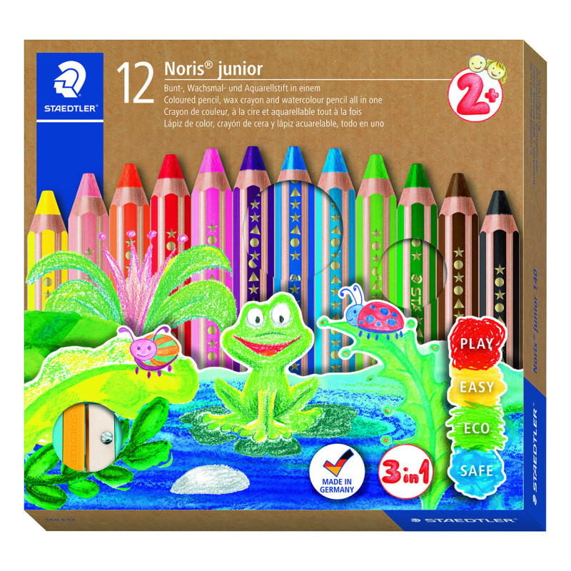 LAPICEROS COLOR NORIS JUNIOR 140 CJ 12 UDS+SACAPUNTAS STAEDTLER 140 C12