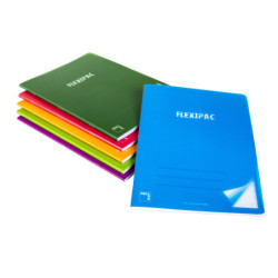 LIBRETA A5+ 48H. 90G CUADRO 3MM MRG T/PP FLEXIPAC PACSA.