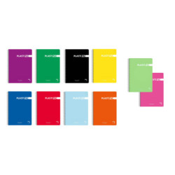 CUADERNO FOLIO 80H 90G CUADRO 4MM MRG T/PP PLASTIPAC AMARILLO PACSA