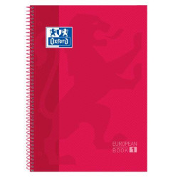 CUADERNO MICROPERFORADO A4+ 80H 90G CUADRO 5MM T/DURA ROJO OXFORD SCH