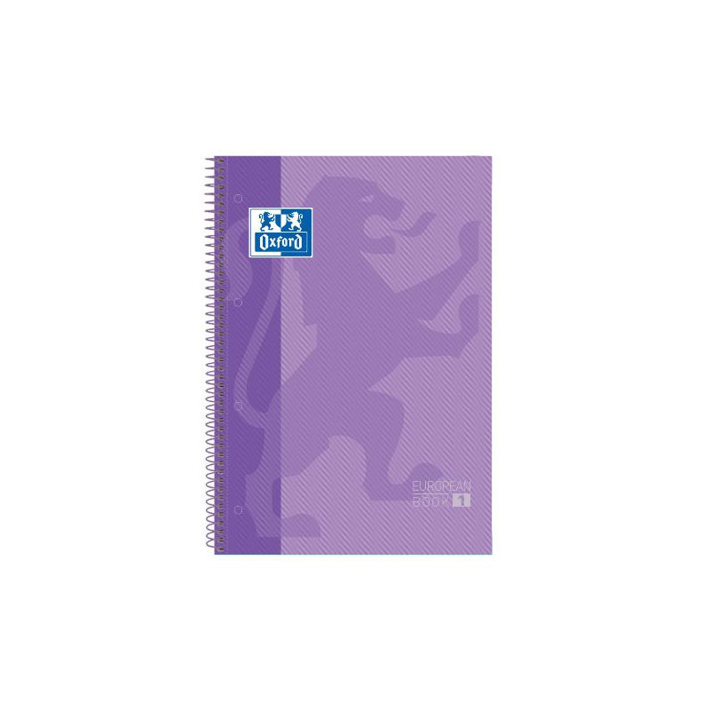 CUADERNO MICROPERFORADO A4+ 80H 90G CUADRO 5MM T/DURA LILA OXFORD SCH