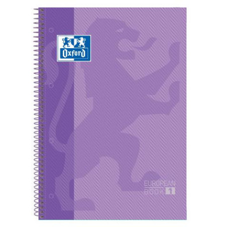 CUADERNO MICROPERFORADO A4+ 80H 90G CUADRO 5MM T/DURA LILA OXFORD SCH