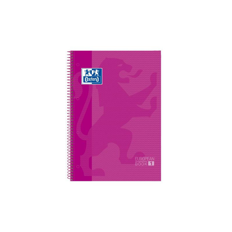 CUADERNO MICROPERFORADO A4+ 80H 90G CUADRO 5MM T/DURA FUCSIA OXFORD SCH