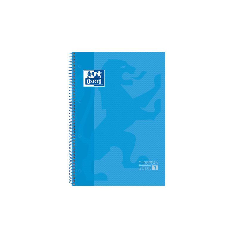 CUADERNO MICROPERFORADO A4+ 80H 90G CUADRO 5MM T/DURA TURQUESA OXFORD SCH