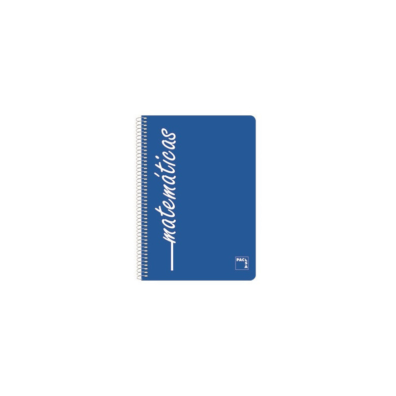 CUADERNO FOLIO MATEMATICAS 80H. 90G CUADRO 4MM MRG T/PP OPACO PACSA