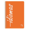 CUADERNO FOLIO IDIOMAS 80H. 90G CUADRO 4MM MRG T/PP OPACO PACSA