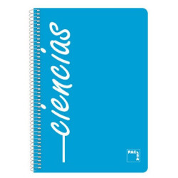 CUADERNO FOLIO CIENCIAS 80H. 90G CUADRO 4MM MRG T/PP OPACO PACSA