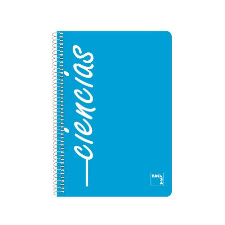 CUADERNO FOLIO CIENCIAS 80H. 90G CUADRO 4MM MRG T/PP OPACO PACSA