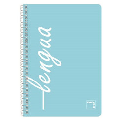 CUADERNO FOLIO LENGUAJE 80H. 90G CUADRO 4MM MRG T/PP OPACO PACSA