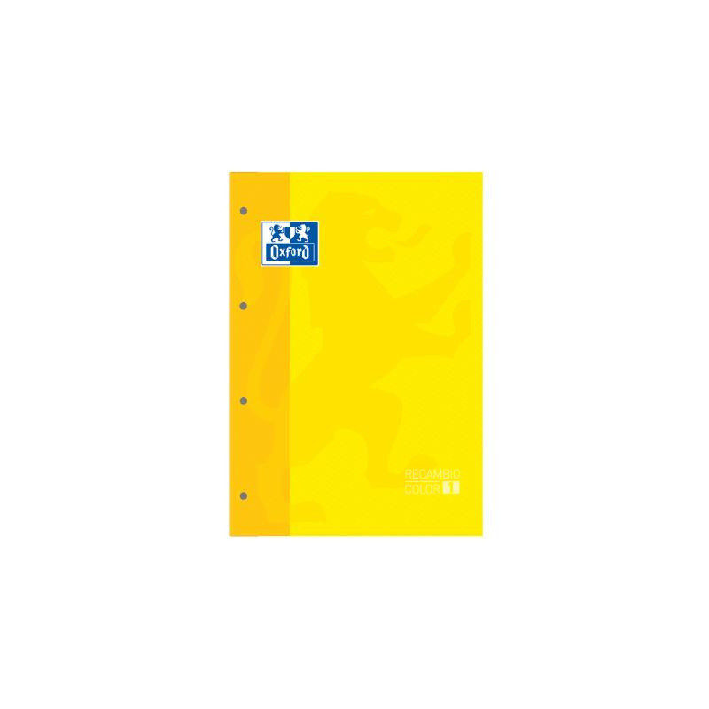 RECAMBIO A4+ 80H 4 TALADROS 90G 5MM AMARILLO OXFORD