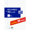 RECAMBIO A4 80H+20H GRATIS CUADRO 4MM MRG AZUL 4T OXFORD