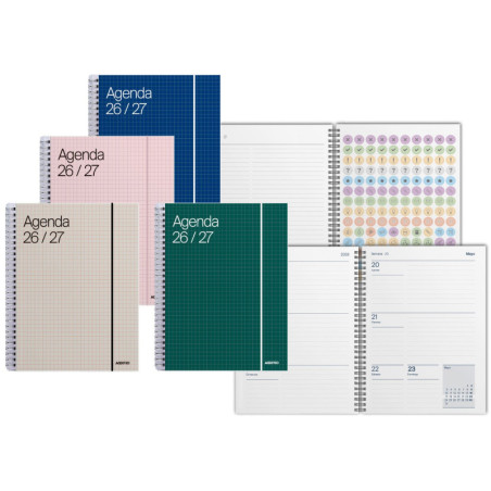 AGENDA ESCOLAR SECUNDARIA/BACHILLERATO UNIVERSAL ESPIRAL S/V 16,5X21,5 CM 288 PG CASTELLANO ADDITIO A142-SV.