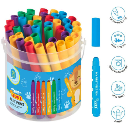 MARCD.ES MY FIRST FELT PEN BOTE 36u. 6 X COLOR SURTIDOS JOVI