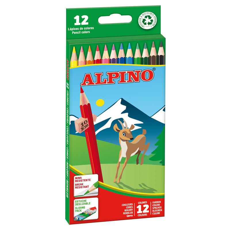 LAPICEROS COLOR CJ12 UDS MINA 3,3MM ALPINO