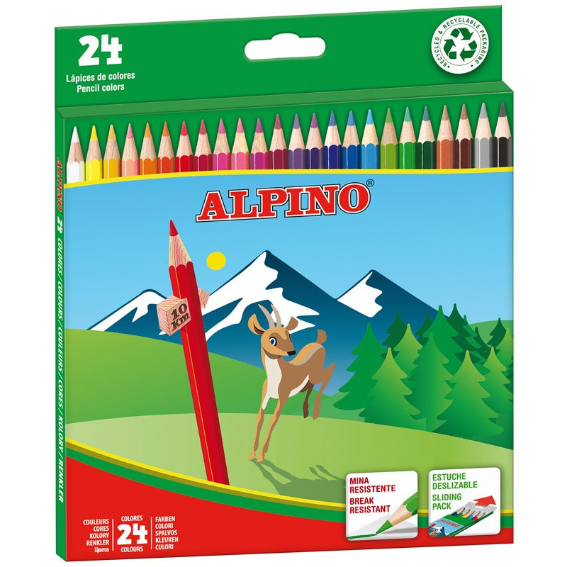 LAPICEROS COLOR CJ24 UDS MINA 3,3MM ALPINO