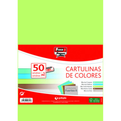CARTULINAS PAQUETE 50UDS A4 180G SURTIDOS FUERTES II 00001495