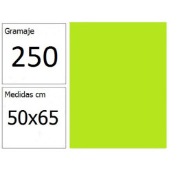 CARTULINA IRIS 50X65 250G  FLUOR VERDE 25H.