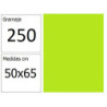 CARTULINA IRIS 50X65 250G  FLUOR VERDE 25H.