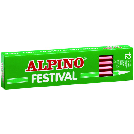LAPICEROS COLOR CJ.12 ROSA FESTIVAL ALPINO
