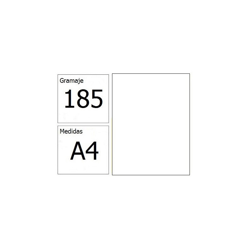 CARTULINA IRIS A4 185G BLANCO 50H.