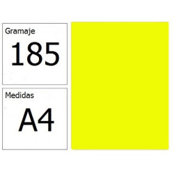 CARTULINA IRIS A4 185G AM.LIMON 50H.