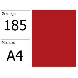 CARTULINA IRIS A4 185G GRANATE 50H.
