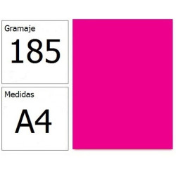CARTULINA IRIS A4 185G FUCSIA 50H.