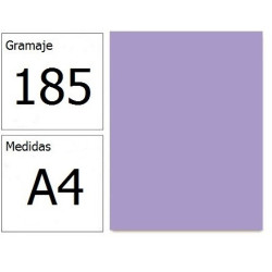 CARTULINA IRIS A4 185G LILA 50H.