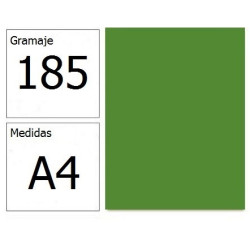 CARTULINA IRIS A4 185G VERDE AMAZONAS 50H.