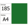 CARTULINA IRIS A4 185G VERDE BILLAR 50H.