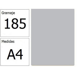 CARTULINA IRIS A4 185G GRIS PERLA 50H.