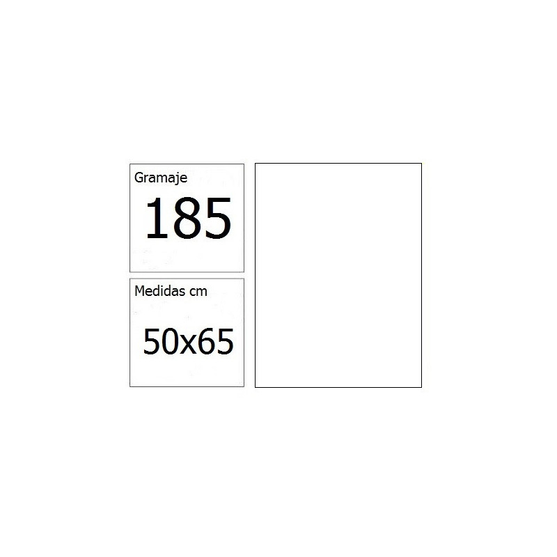 CARTULINA IRIS 50X65 185G BLANCO 25H.