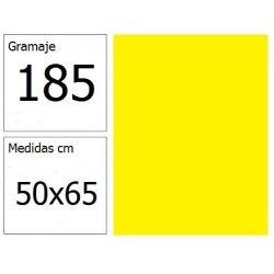 CARTULINA IRIS 50X65 185G AM.LIMON 25H.