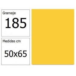 CARTULINA IRIS 50X65 185G AM.CANARIO 25H.