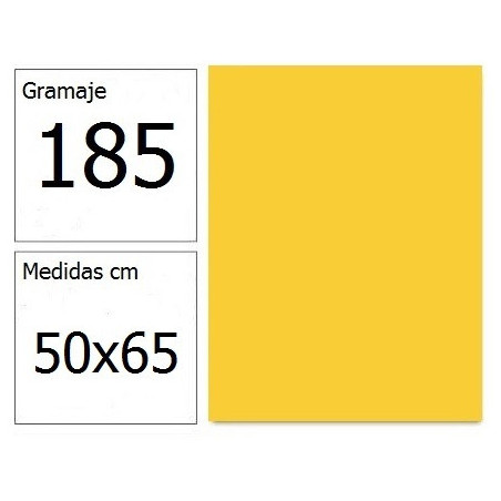 CARTULINA IRIS 50X65 185G AM.CANARIO 25H.
