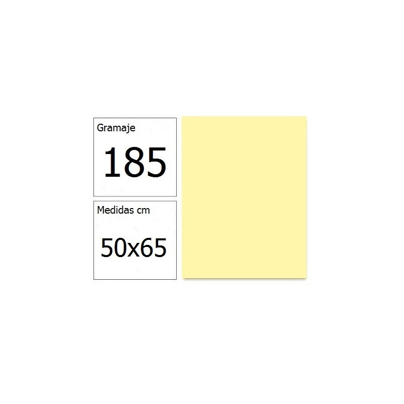 CARTULINA IRIS 50X65 185G GUALDA 25H.