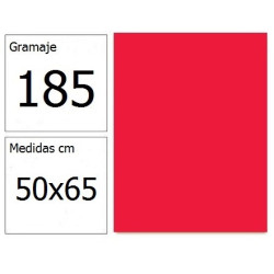 CARTULINA IRIS 50X65 185G ROJO 25H.