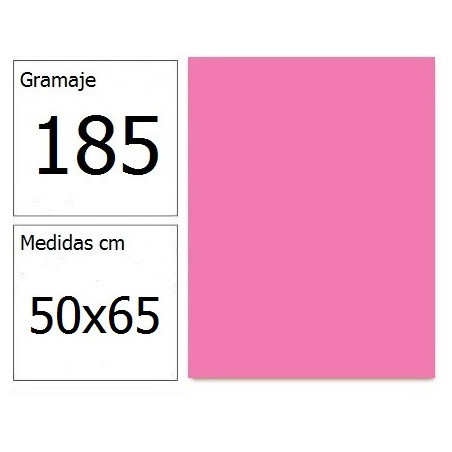 CARTULINA IRIS 50X65 185G ROSA CHICLE 25H.