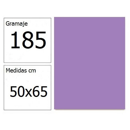 CARTULINA IRIS 50X65 185G MALVA 25H.