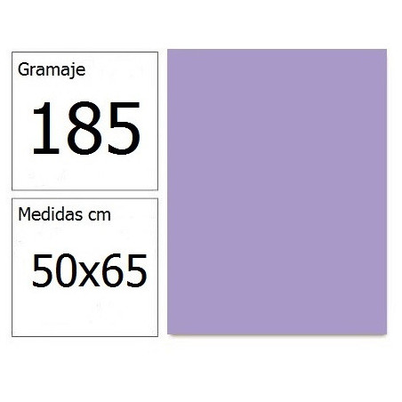CARTULINA IRIS 50X65 185G LILA 25H.