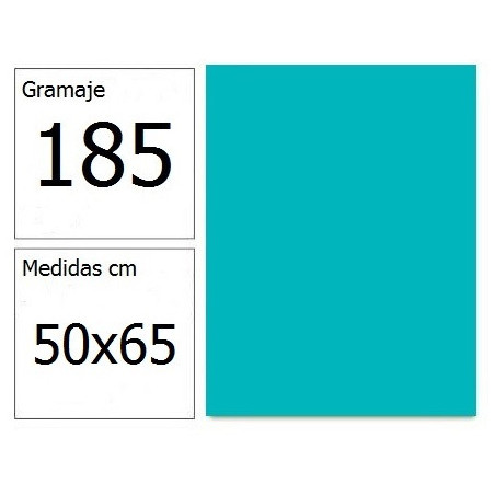 CARTULINA IRIS 50X65 185G AZ.TURQUESA 25H.