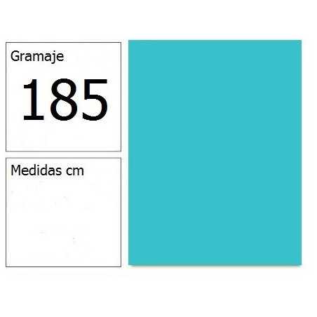 CARTULINA IRIS 50X65 185G AZ.CARIBE 25H.