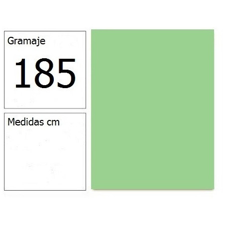 CARTULINA IRIS 50X65 185G VD.MENTA 25H.