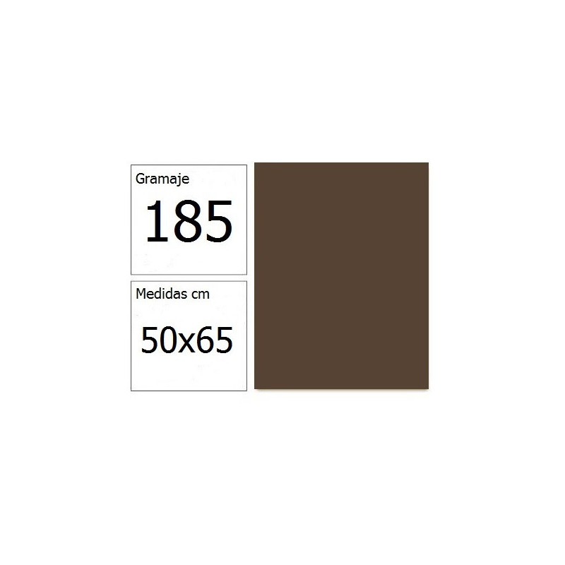 CARTULINA IRIS 50X65 185G CHOCOLATE 25H.
