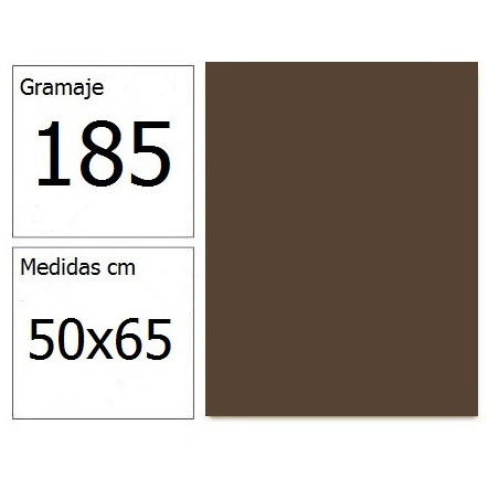 CARTULINA IRIS 50X65 185G CHOCOLATE 25H.