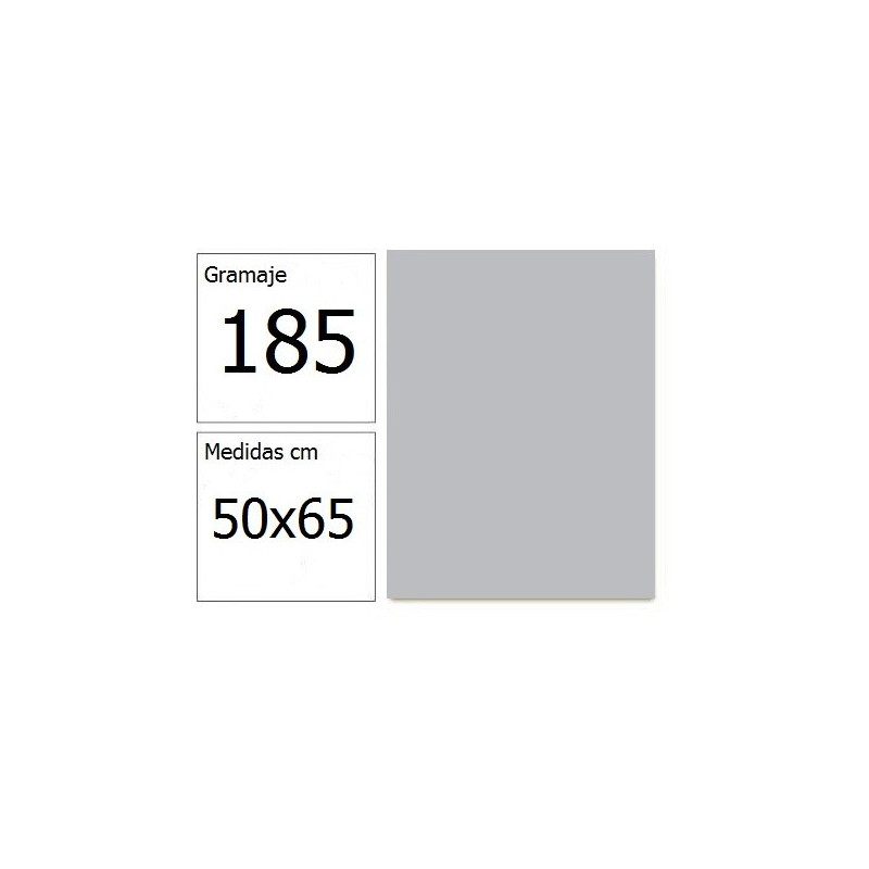 CARTULINA IRIS 50X65 185G GRIS PERLA  25H.